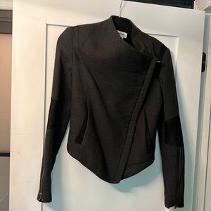 Helmet lang jacket with zip up